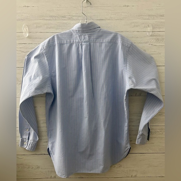 RALPH LAUREN Classic Fit Button Down Blue Stripes Men’s Size Large - Picture 4 of 9